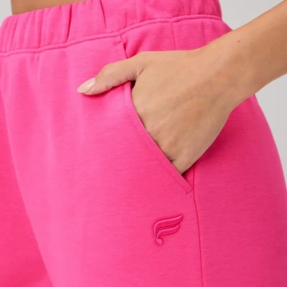 Fabletics Cozy Fleece Wide Leg Sweatpant - Picture 3 of 5